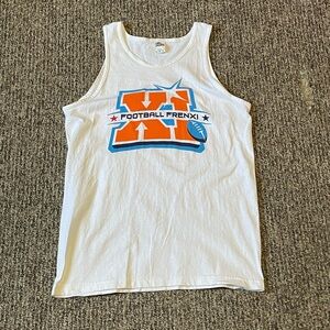 Vintage Alstyle White Graphic Men's Swim Tank Sz M